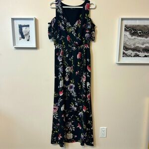 Black Floral Maxi Dress Spring Summer